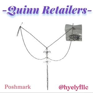 Silver Double infinity crosses bracelet